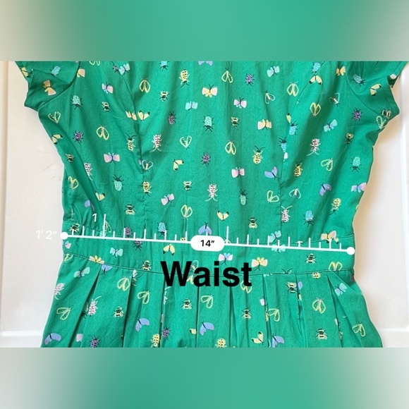 ModCloth Original Take Bug Insect Print Collared Dress | Size M - Picture 9 of 10